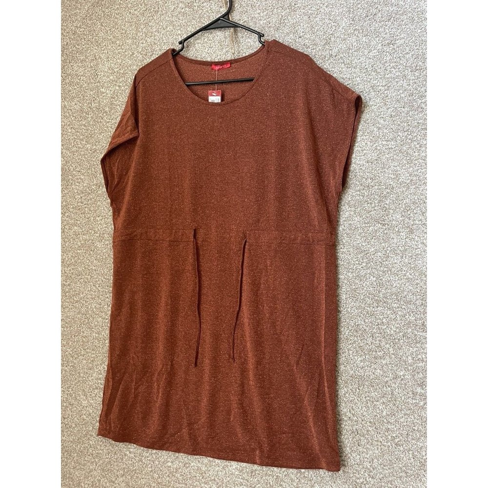 Yamamay Women’s Burnt Orange Glittered Adjustable Waist Short Kaftan Size S/M